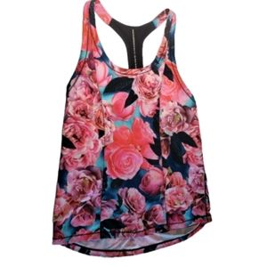 Lululemon Secret Garden roses sheer lightweight yoga racerback tank